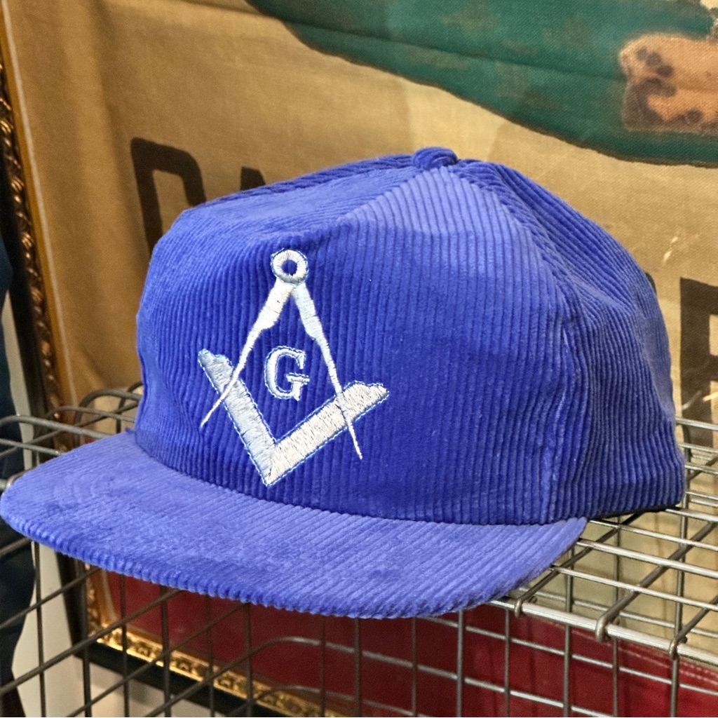 Vintage Real Freemason Corduroy Uniform Hat